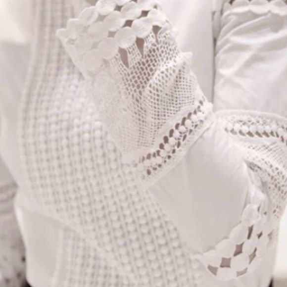 Gorgeous White Lace Crochet Blouse Small-XXL - Picture 2 of 8